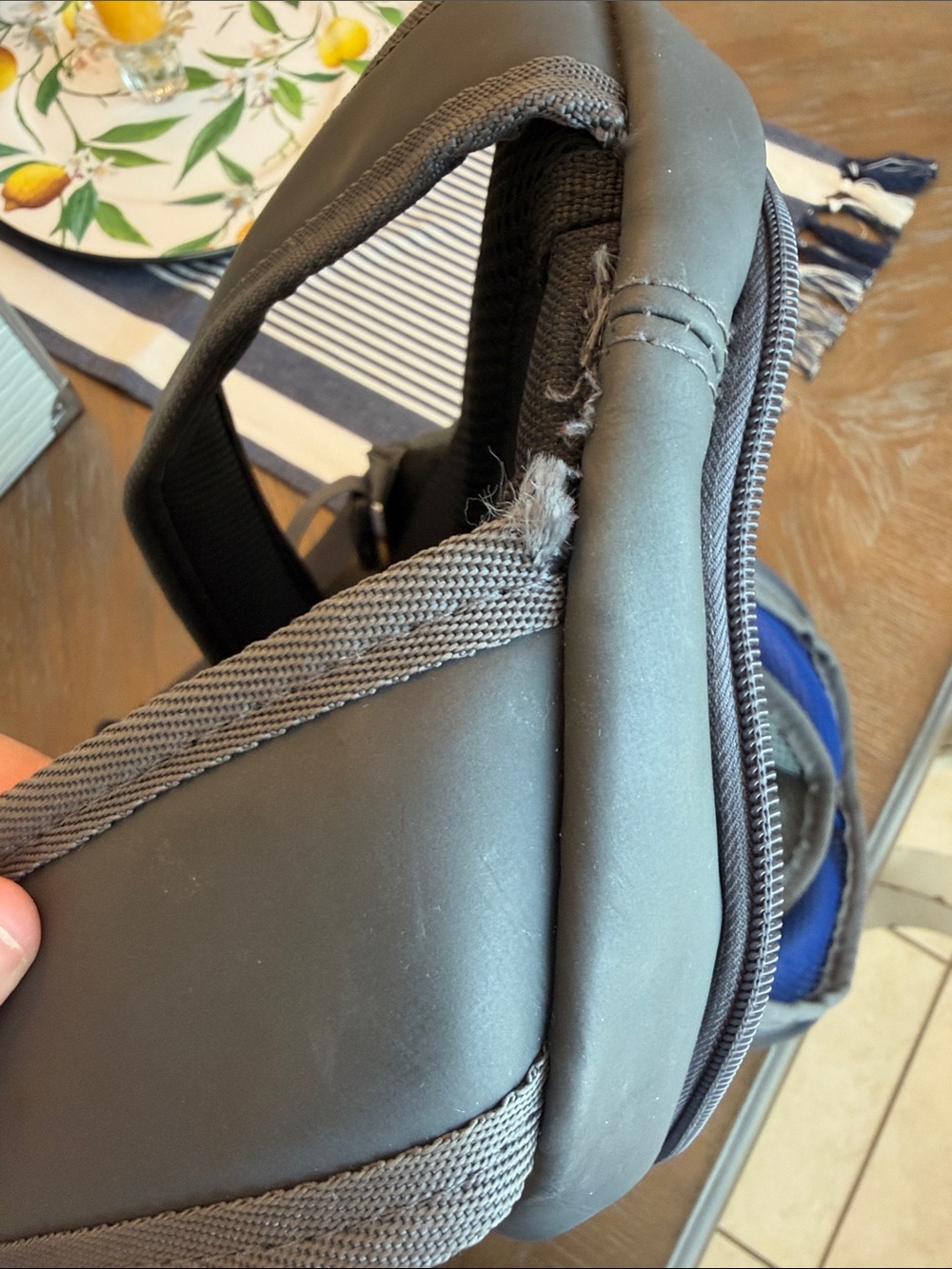 Blue and Gray Dog Carrying Backpack - Unbranded Gulpy water dispenser - Picture 6 of 8